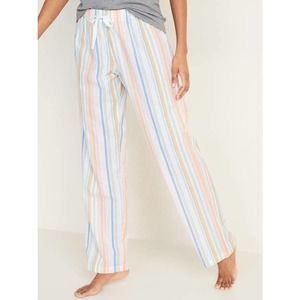 Old Navy Stripe Poplin Pajama Pants Size XSmall Rainbow